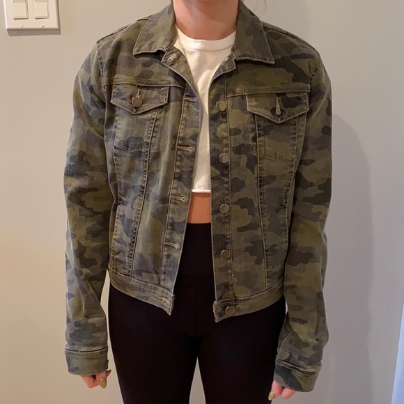 Francesca's Collections Jackets & Blazers - Camo Jean Jacket